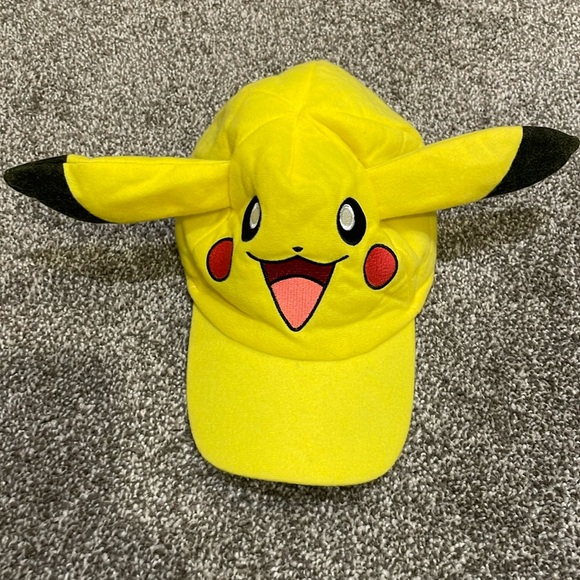 Pokémon Pikachu Child Kid Elastic Hat with Ears | Children’s Kids Cap Costume - Picture 1 of 6